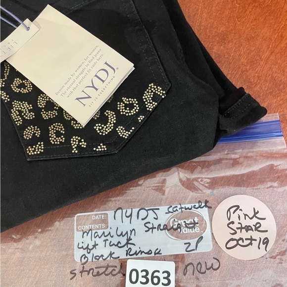 NYDJ Women's Petite Marilyn Straight Jeans with Catwalk Embroidery Details 2P - Picture 12 of 16